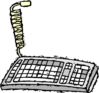Keyboard With Wire Clip Art